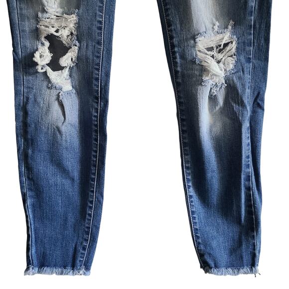 KANCAN Cassandra Mid Rise Ankle Skinny Jeans Medium Wash KC8274M Women's 9/28 - Picture 6 of 12